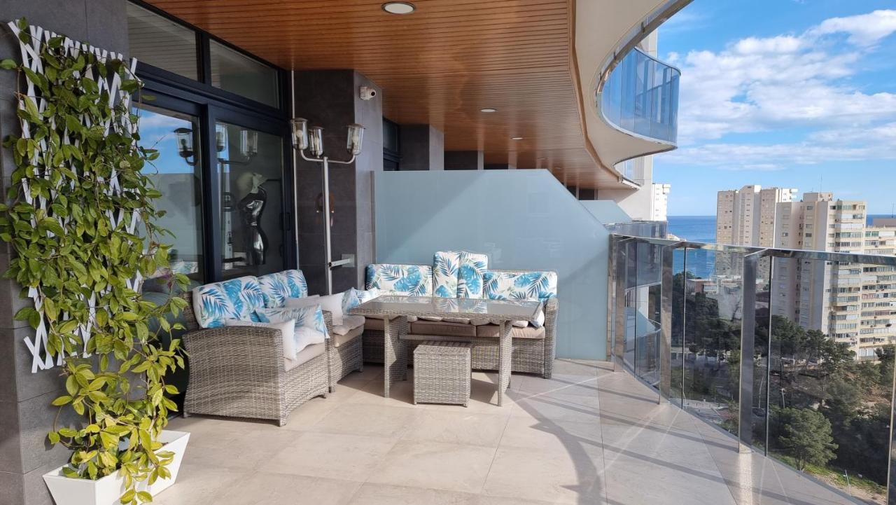 Sunset Waves Benidorm Julieta Vistas Al Mar Premium 200 Mt2 Con Jacuzzi En Terraza Apartment Ngoại thất bức ảnh