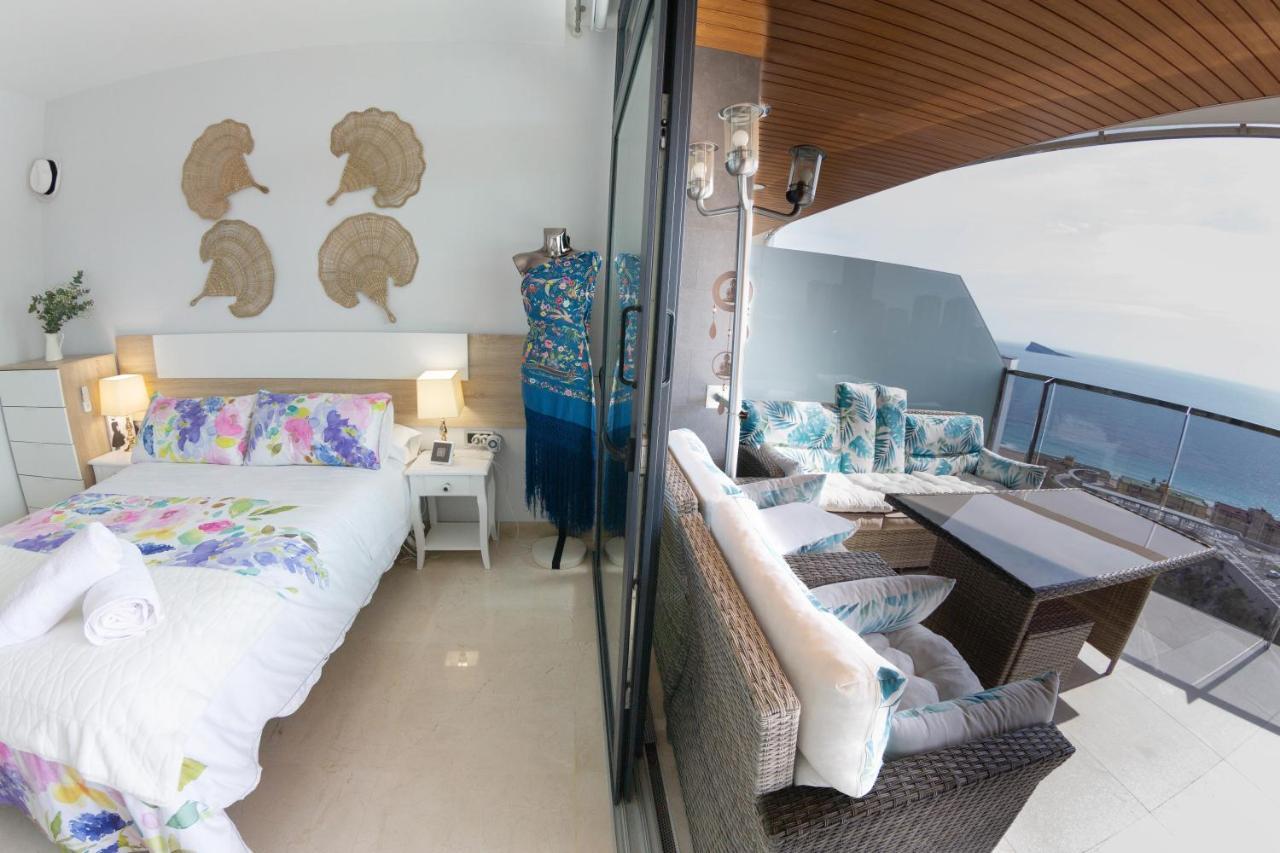 Sunset Waves Benidorm Julieta Vistas Al Mar Premium 200 Mt2 Con Jacuzzi En Terraza Apartment Ngoại thất bức ảnh